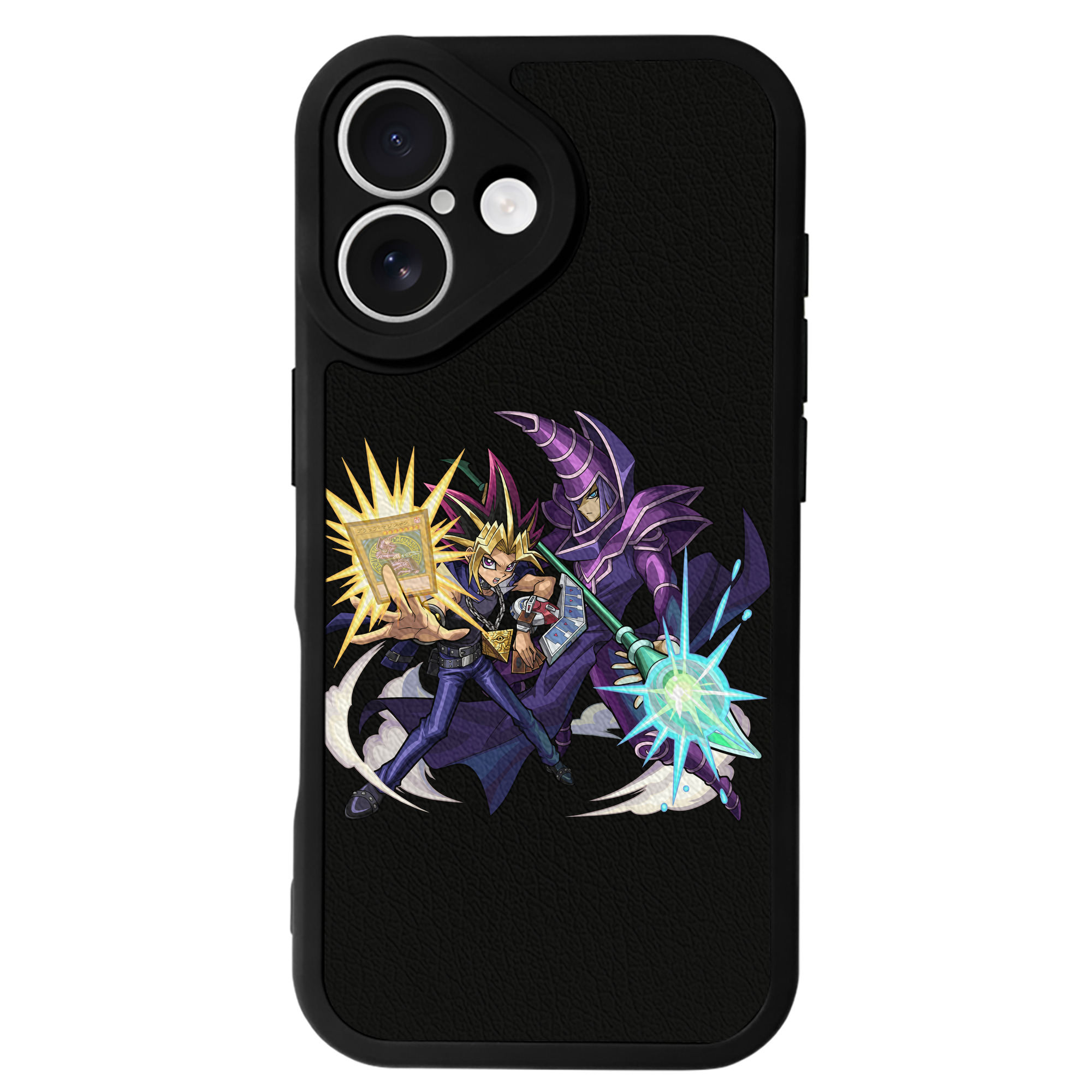 （画像用） 遊☆戯☆王 Yu-Gi-Oh! 【iPhone 16シリーズ対応】シリコンスマホケース（レザー調） 材質：シリコン